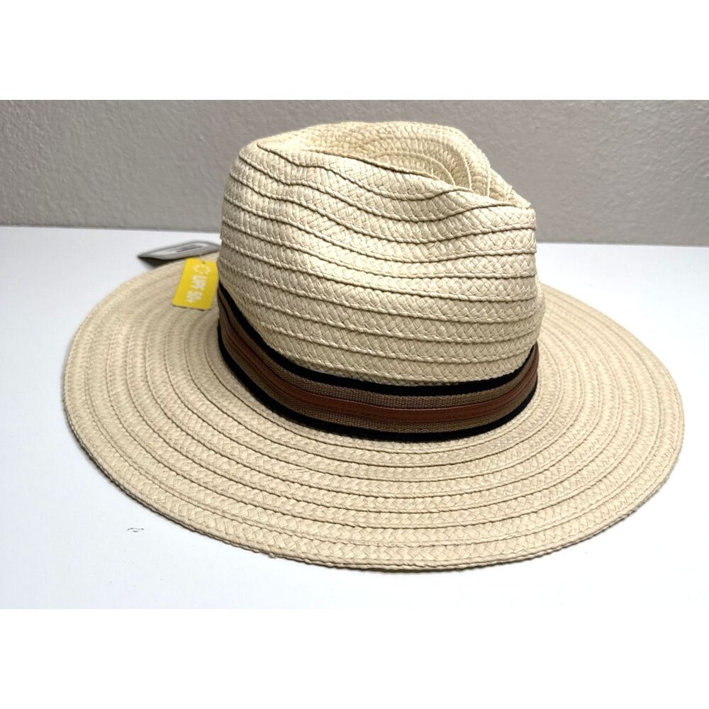 San Diego Hat Company fedora One Size Brown NWT New Straw Sun UPF 50+